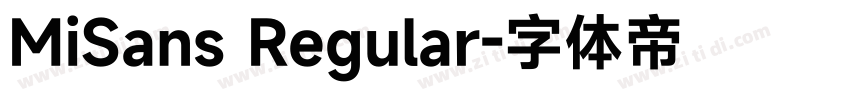 MiSans Regular字体转换